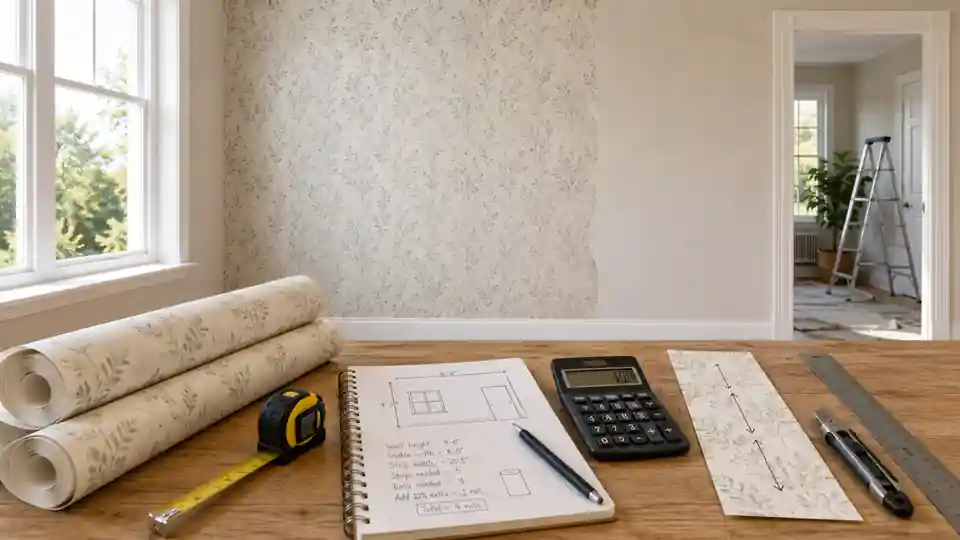 Вимірювання периметра і висоти стін для розрахунку кількості полотен шпалер
