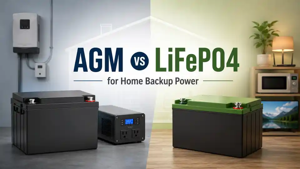 AGM and LiFePO4 batteries compared for a home backup power system