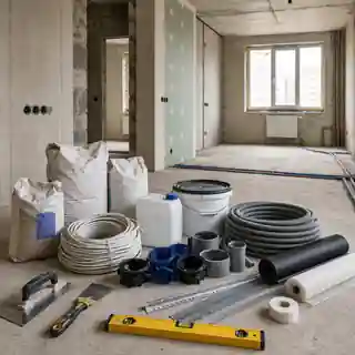 Чорнові матеріали для підготовки стін, підлоги та електрики в квартирі