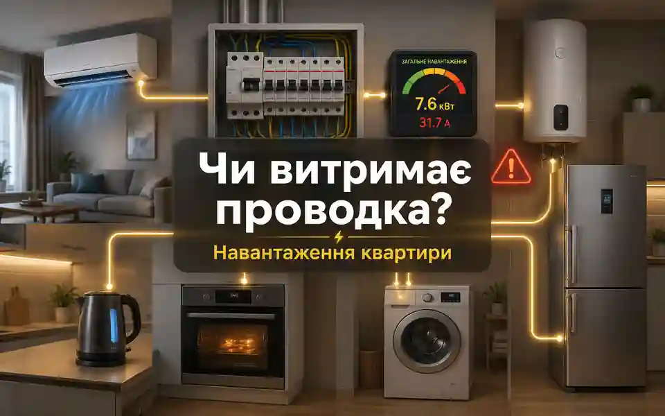 Побутова техніка, квартирний електрощиток і розрахунок навантаження у ватах та амперах