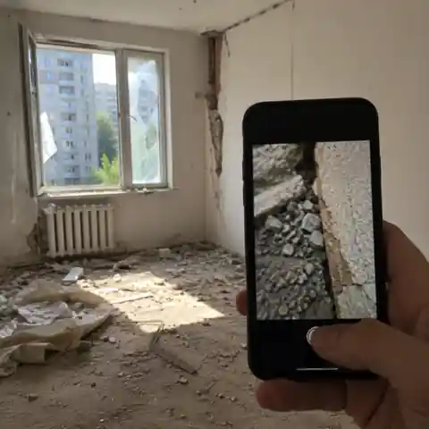 Поганий приклад фотофіксації пошкодження без масштабу, адреси і загального плану
