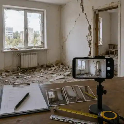 Правильна фотофіксація пошкоджень житла із загальним планом, крупним планом і масштабом