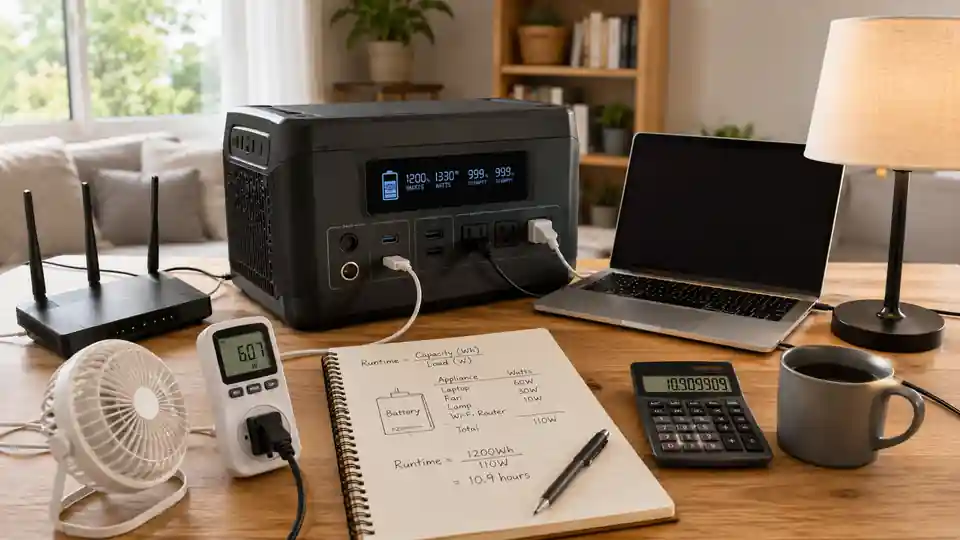 Estimating how long a battery can run household appliances