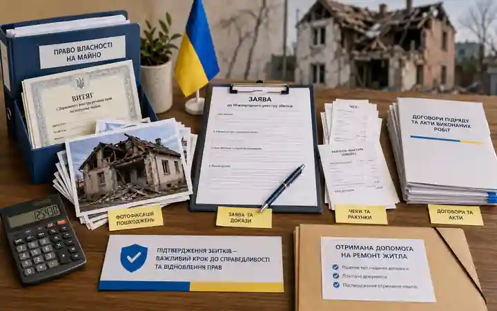 Підготовка доказів для заяви до Міжнародного Реєстру збитків після єВідновлення