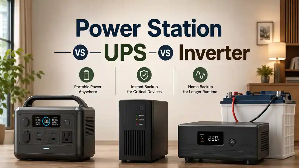 Portable power station, UPS and inverter battery system compared for home backup power