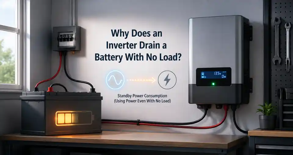 Battery inverter using power while no appliances are operating