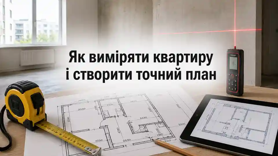 Вимірювання квартири рулеткою та створення точного плану перед ремонтом