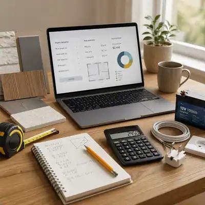 Using HomDera home planning calculators and reviewing estimated results